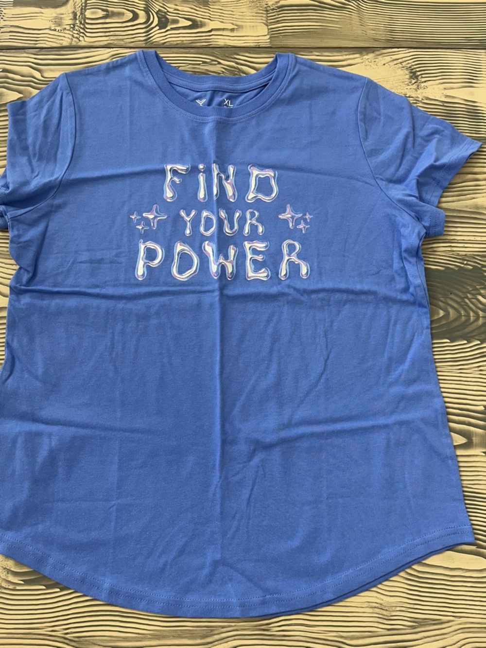 Xersion Find Your Power Graphic Tee - Blue Kids' Short Sleeve Top